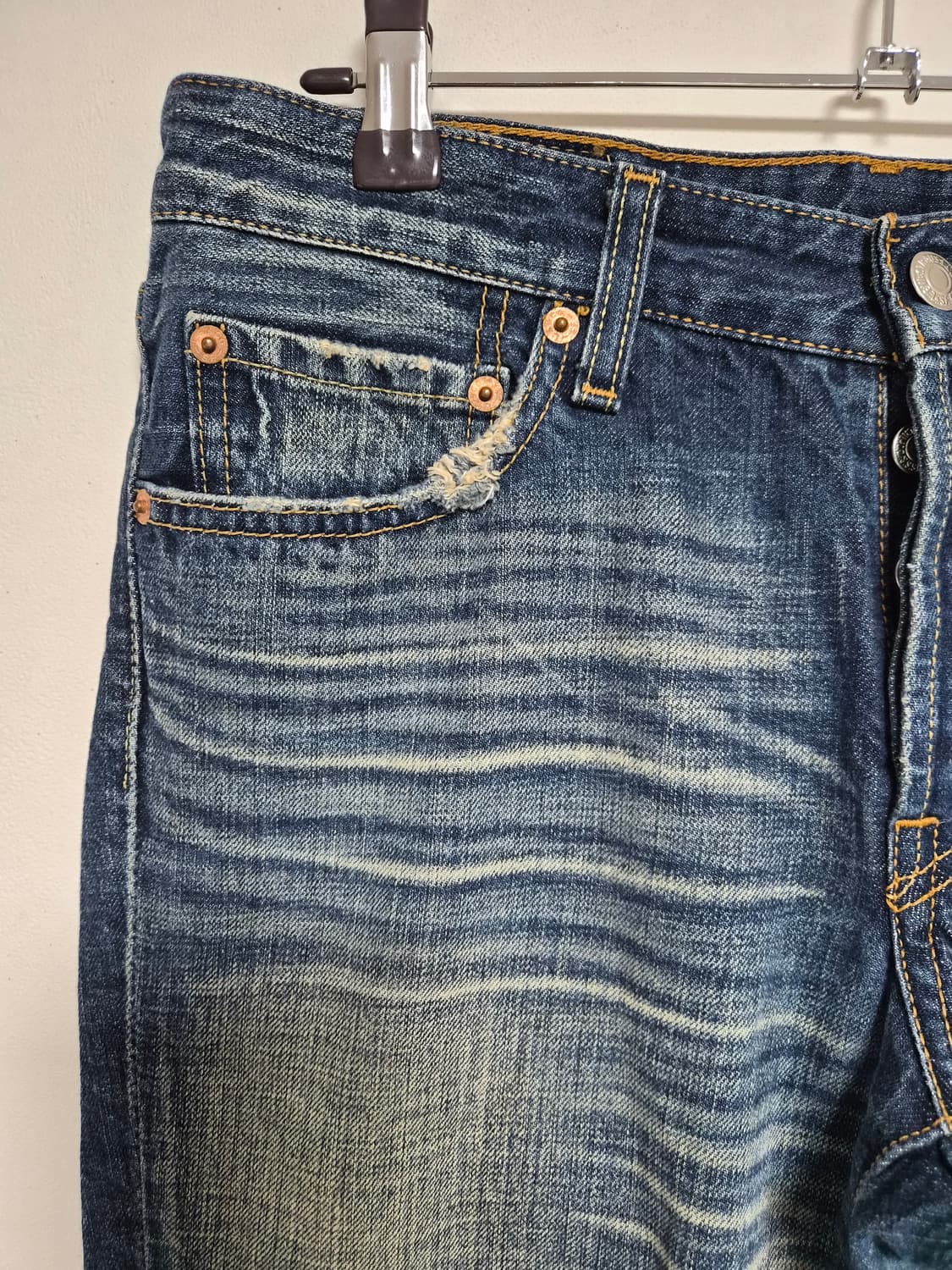 리바이스Levis 501 Korea 스트레이트진 Free사이즈 P-200 상품이미지3