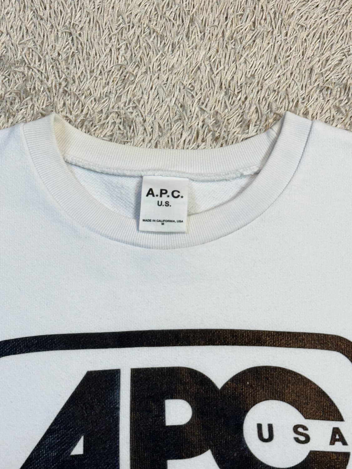 아페쎄 A.P.C. USA 로고 맨투맨 화이트 상품이미지6