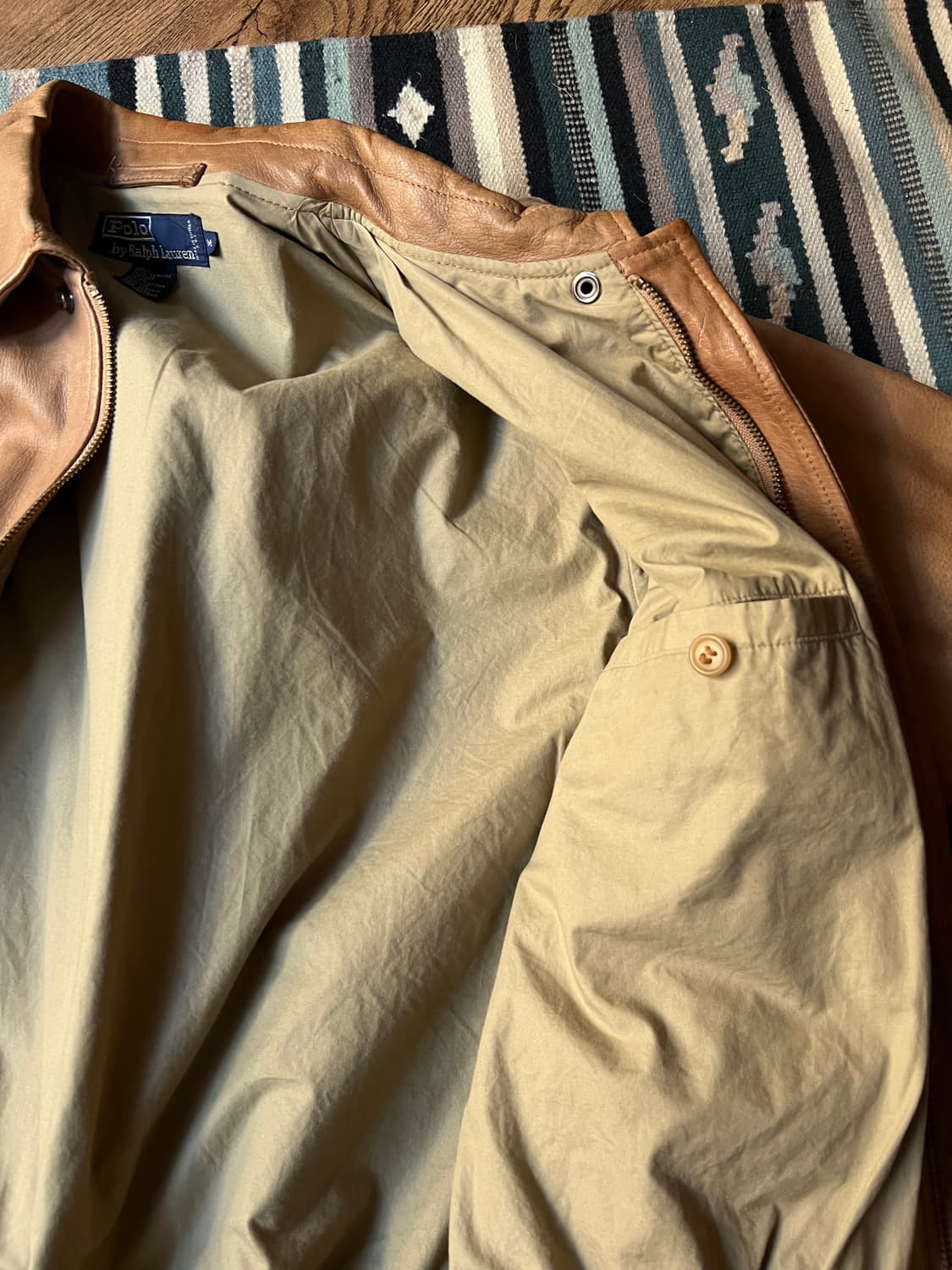 [M]90's 폴로 랄프로렌 A-2 레더 플라이트 자켓 상품이미지6