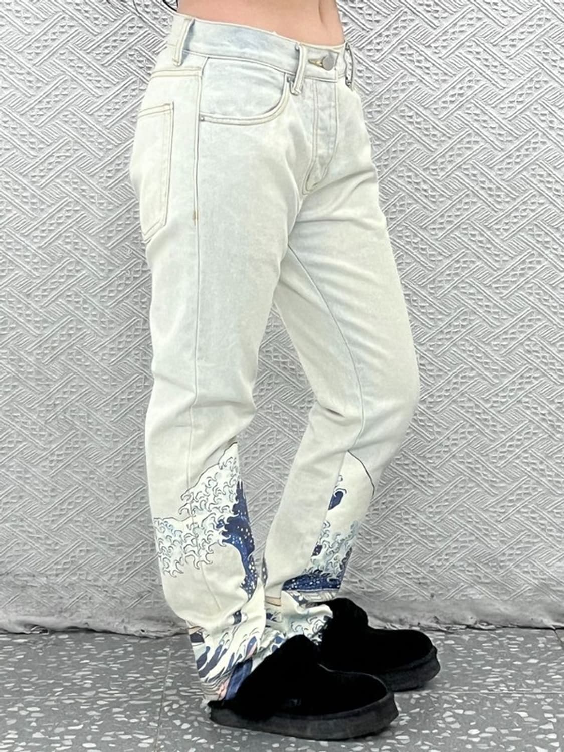 엠앤엠 일본풍 프린팅 스케치 데님팬츠 29인치 C07750 상품이미지1