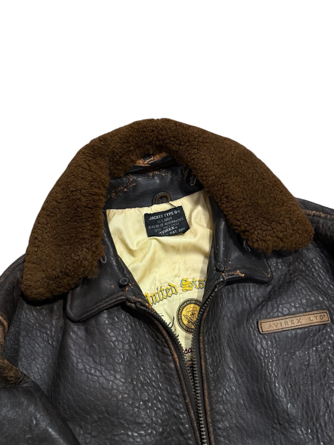 Avirex 아비렉스 카우레더 A-2 자켓 상품이미지3