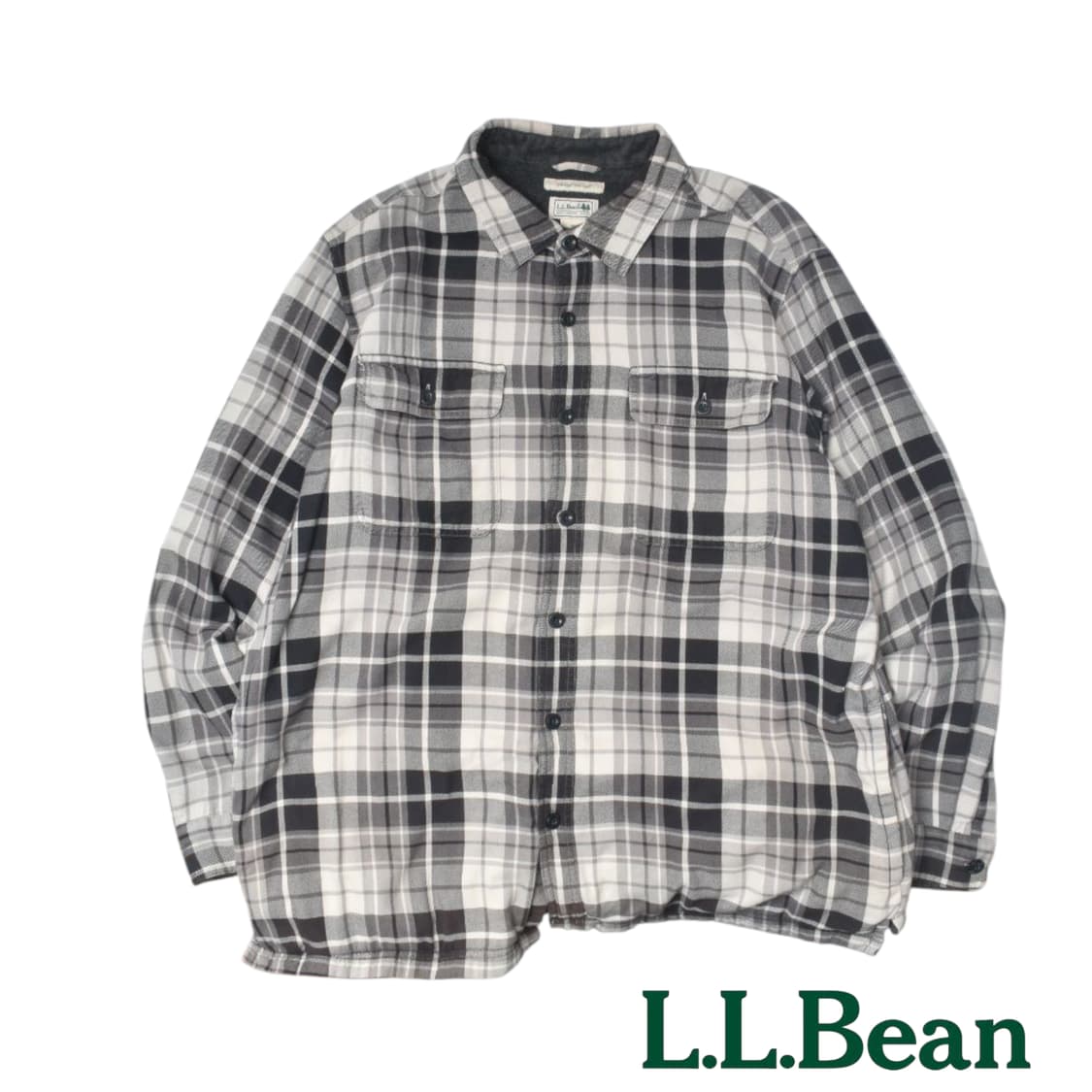 엘엘빈 안감 후리스 체크 셔츠 남방 XL N0743 상품이미지1