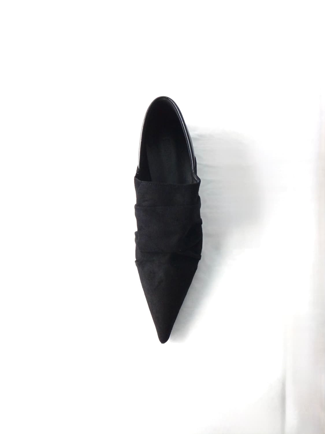 Sharp shirring leather mix toe shoes 상품이미지6