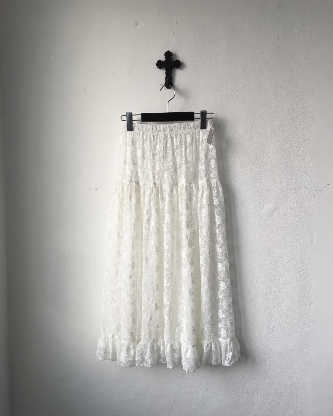 Lace see through layered skirt 상품이미지1