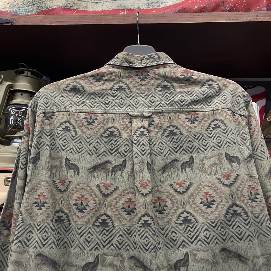 00s Cabela's 아즈텍 패턴 디어 스킨 포켓 셔츠 상품이미지4