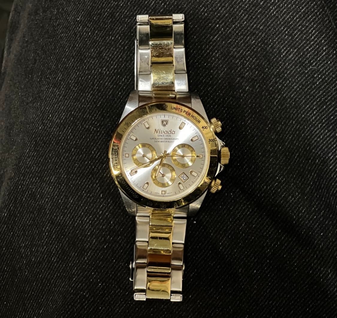 니바다 남성용 크로노그래프 메탈 시계 1002 상품이미지1