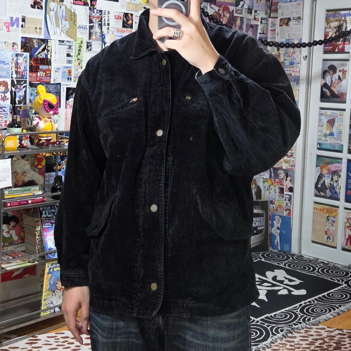 90s JPN 겐조 진스 다크 네이비 코듀로이 자켓 상품이미지2