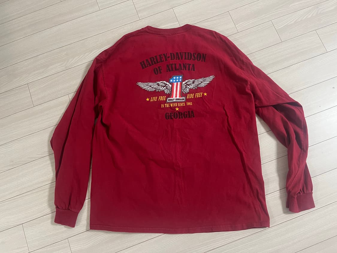 할리데이비슨 / 롱슬리브 레드 / 100 상품이미지2