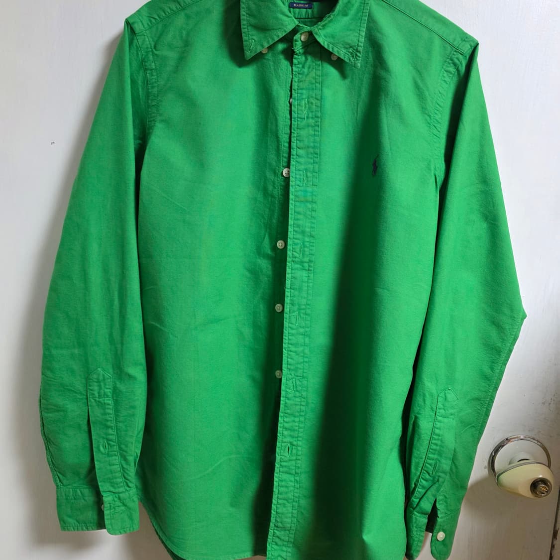 폴로랄프로렌 옥스포드셔츠 그린 S사이즈 상품이미지3