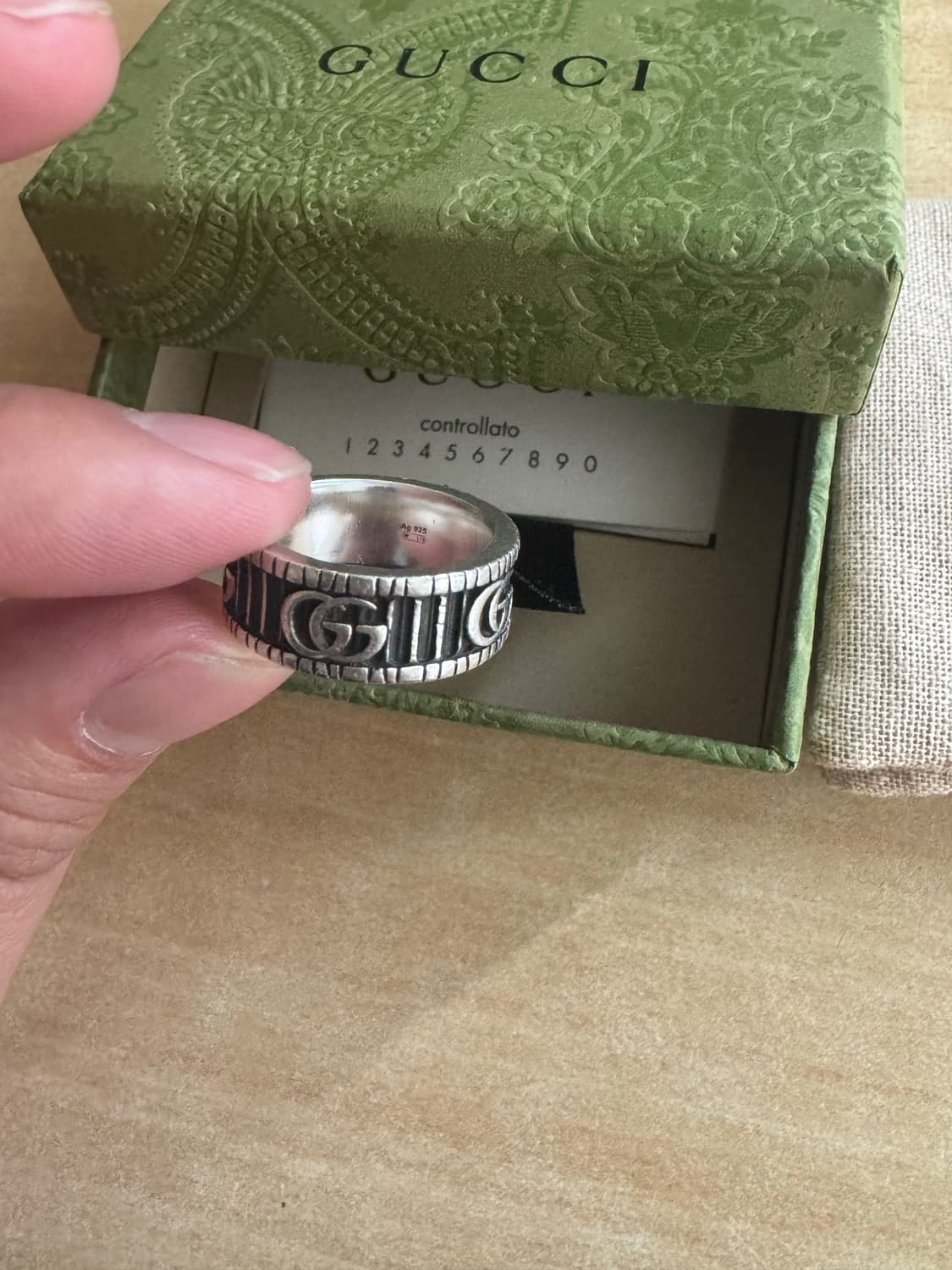 구찌 더블 G 링 실버 15호 상품이미지2