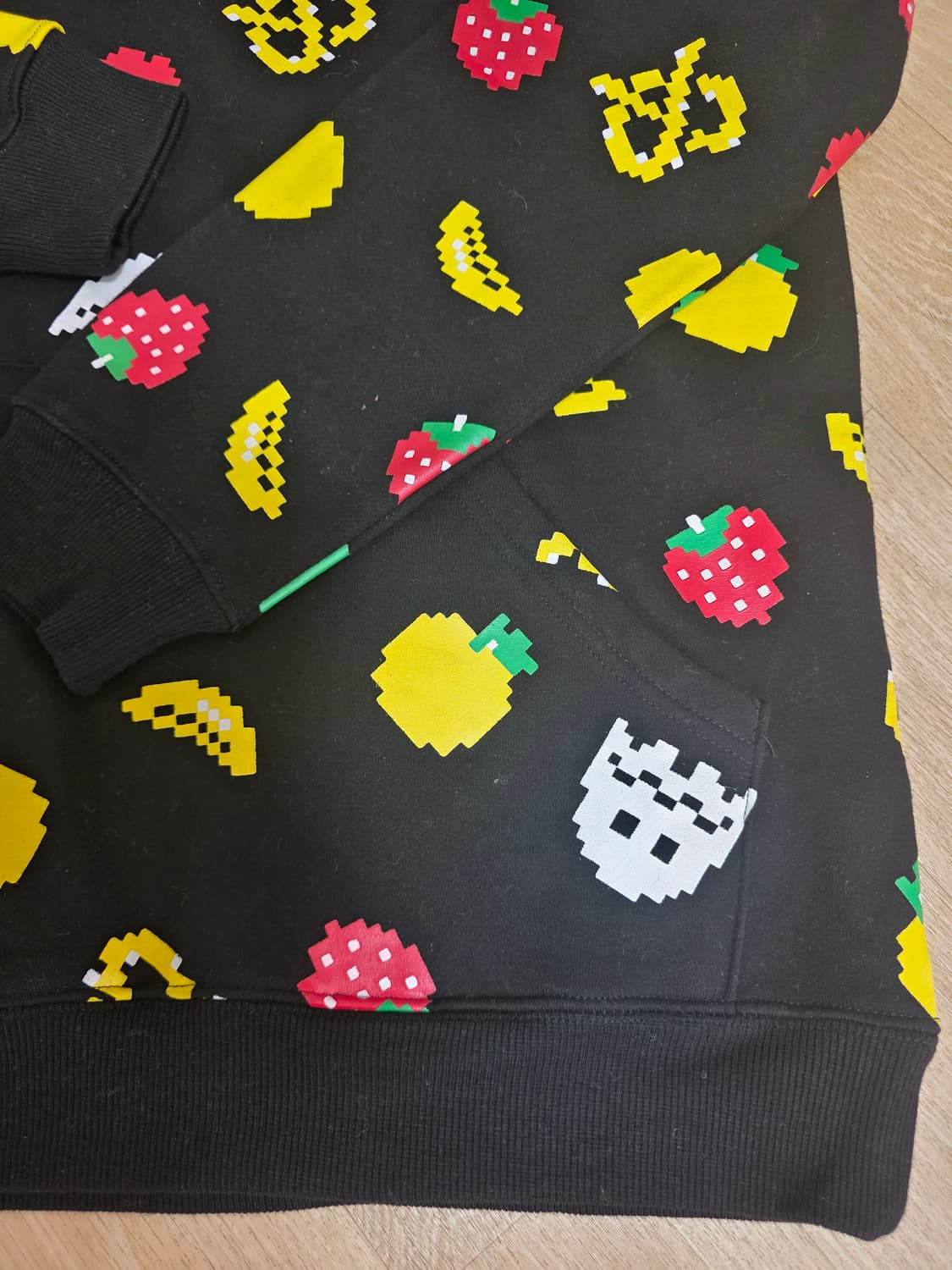 [미사용] MISHKA 미쉬카 픽셀 패턴 프린팅 후드티 S 상품이미지5