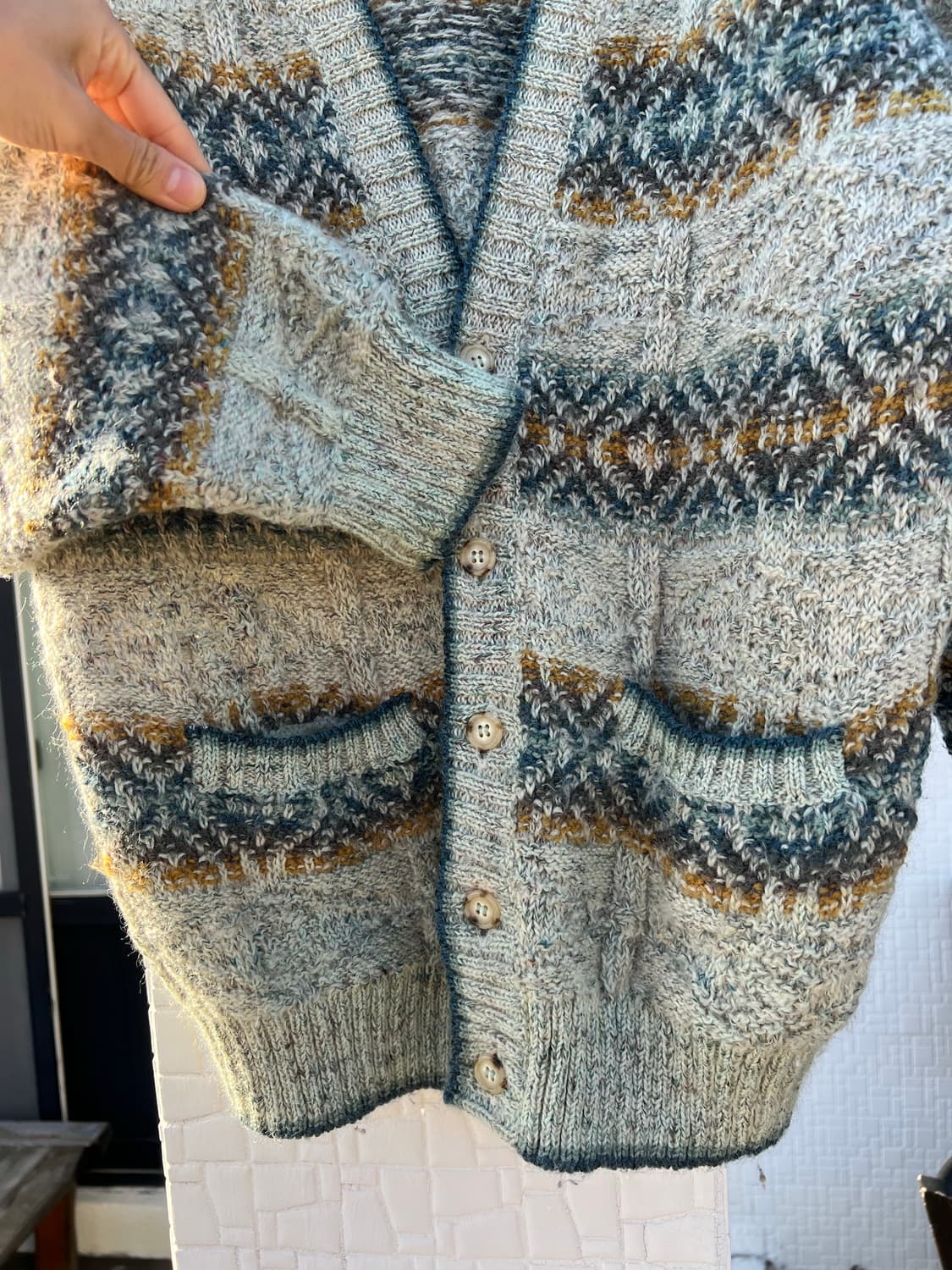 챔스 랄프로렌 울100 빈티지 가디건 상품이미지4