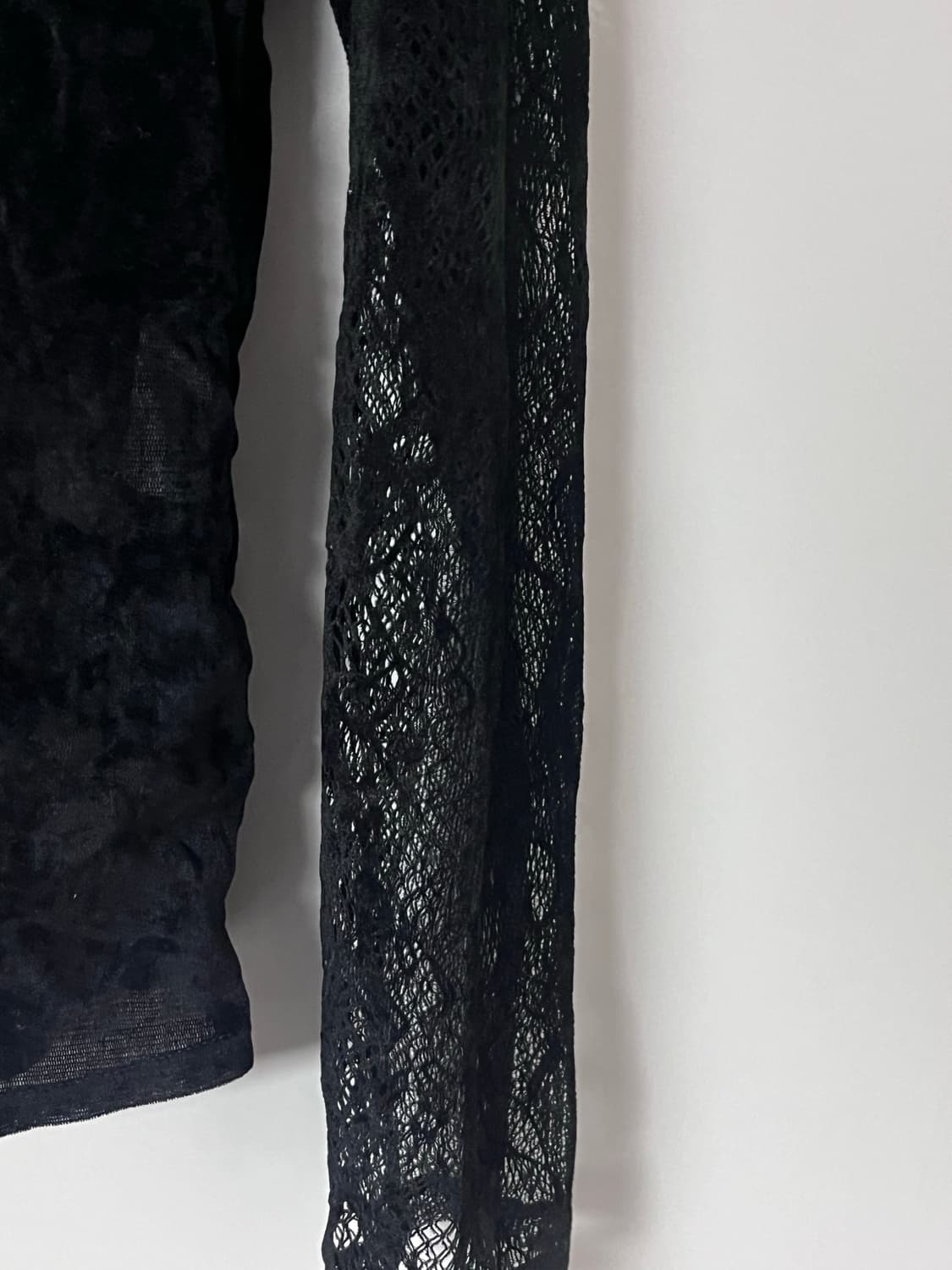 벨벳 레이스 고스 고딕 공겜 갸루 롱슬리브 긴팔 상품이미지3