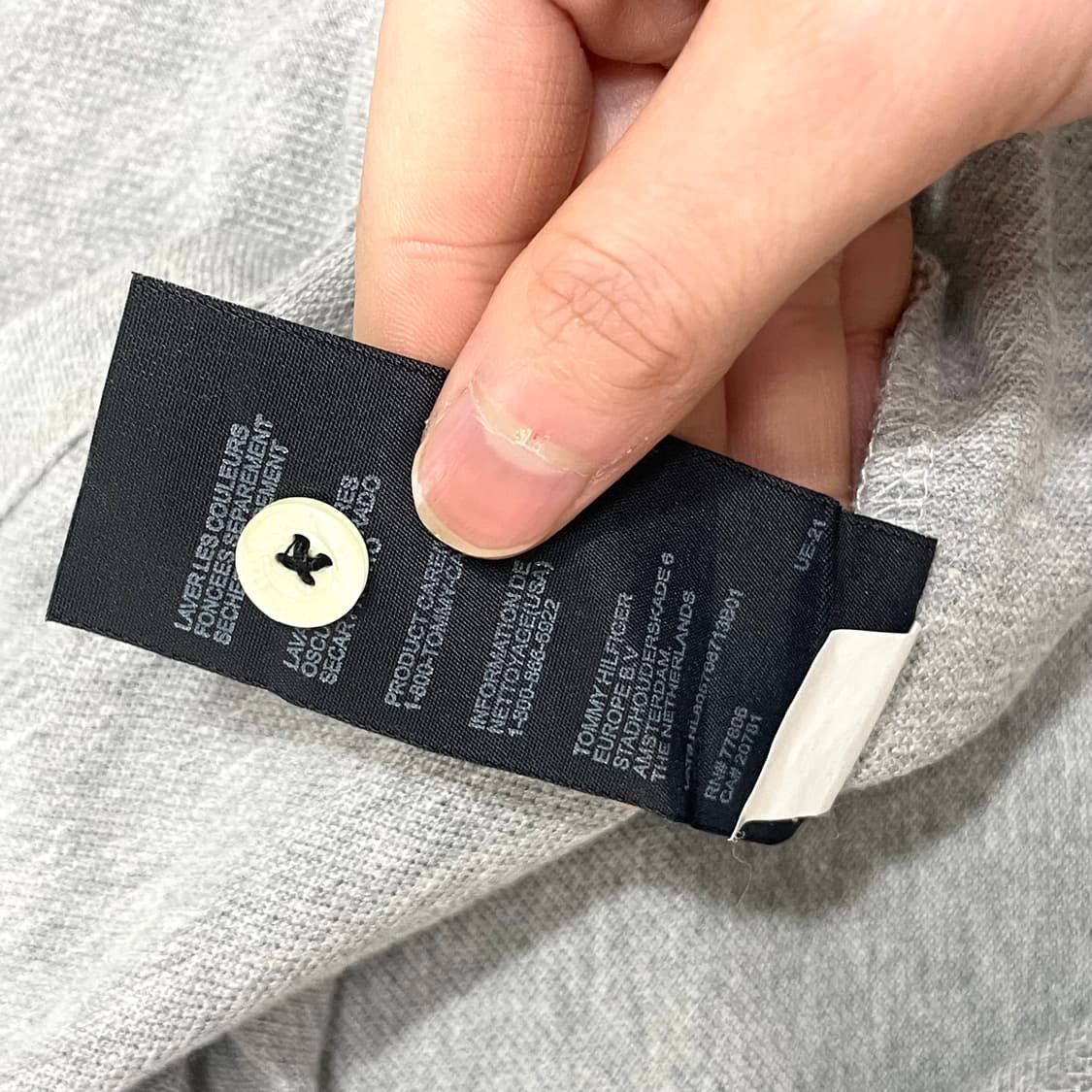 타미힐피거 그레이 긴팔 피케티셔츠 남성L 상품이미지5