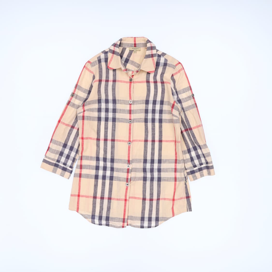 L 버버리 린넨 노바체크 셔츠 남방 0223M2 상품이미지1