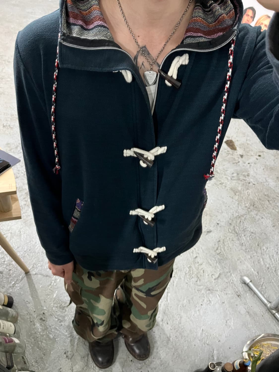 Power to the People ethnic hood zip up 상품이미지3