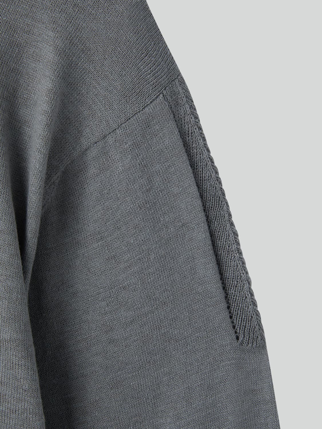 렉토 26SS 실크 린넨 커프스 디테일 니트 탑 쿨 그레이 상품이미지6