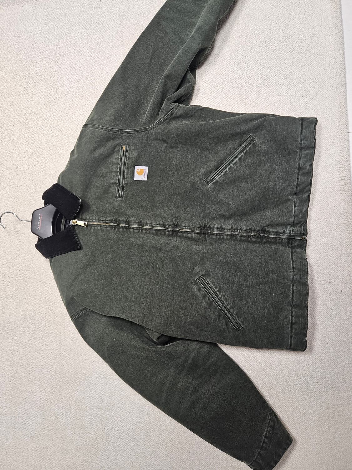 칼하트 wip og 디트로이트 자켓 올리브 블랙스톤캔버스 상품이미지1