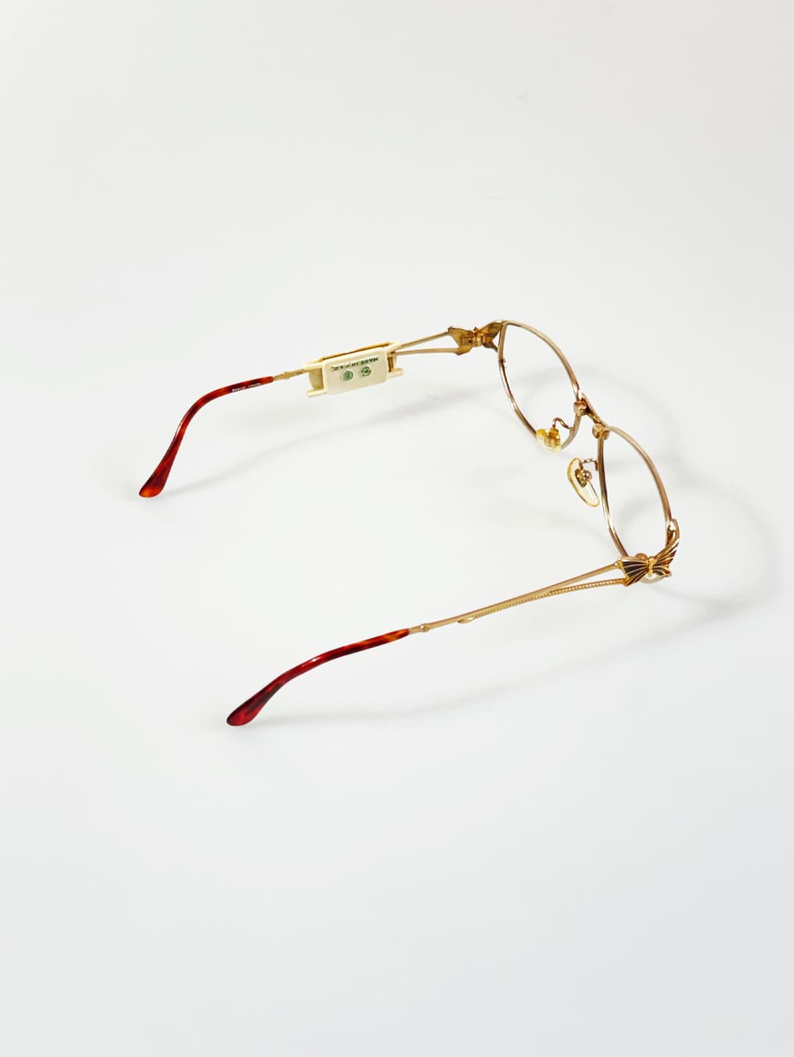 90s P.S.C FASHION 골드 스퀘어 버터플라이 빈티지 안경 상품이미지5