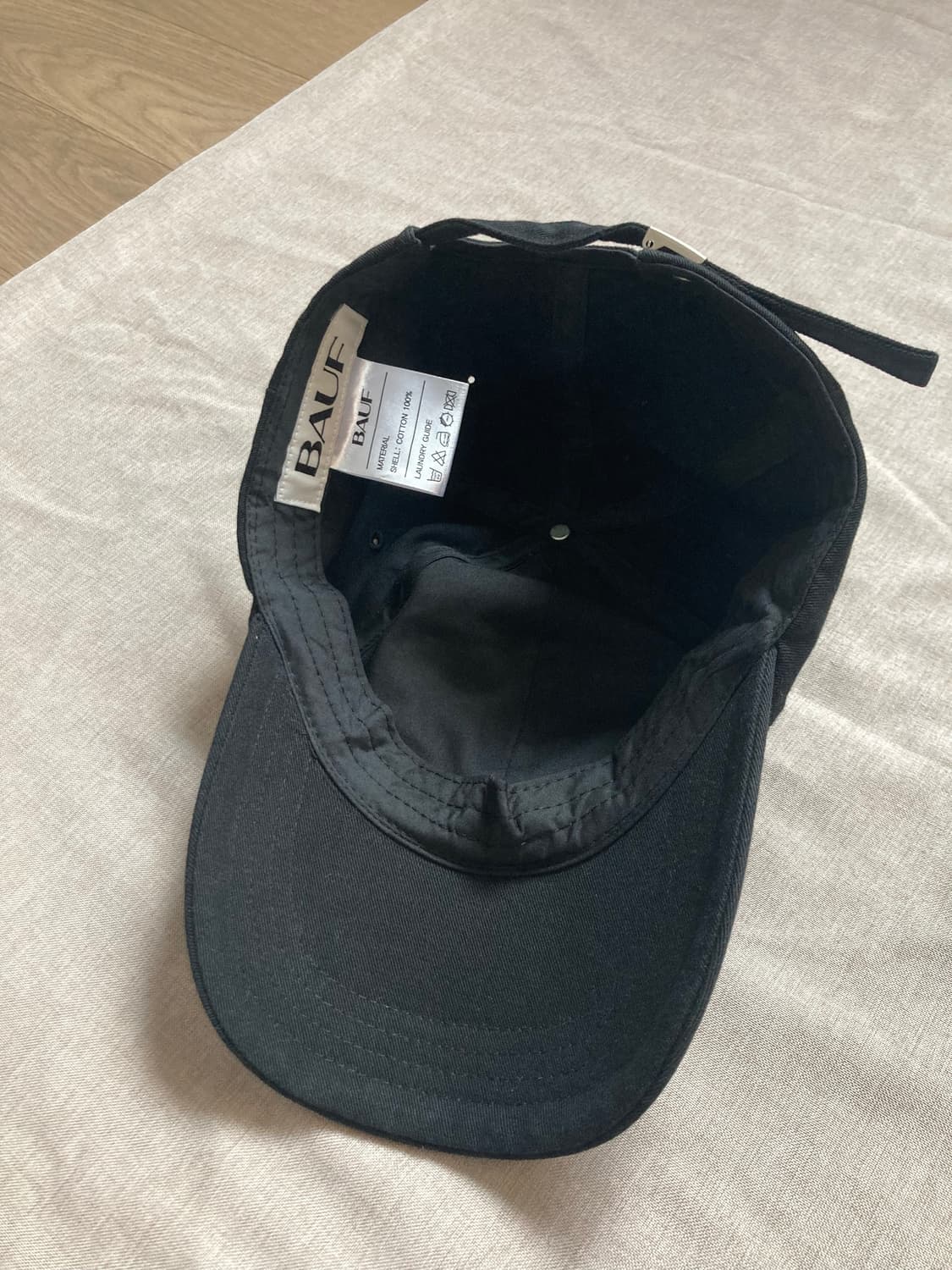 바우프 홀스패치 볼캡 블랙 상품이미지4