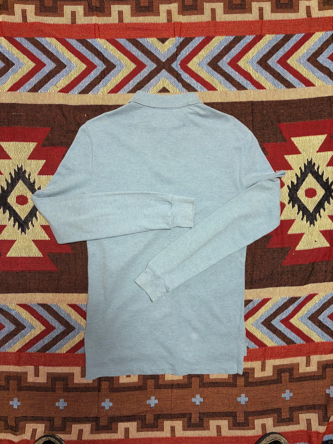 M) 폴로 랄프로렌 긴팔 카라티 PK티 하늘색 상품이미지5