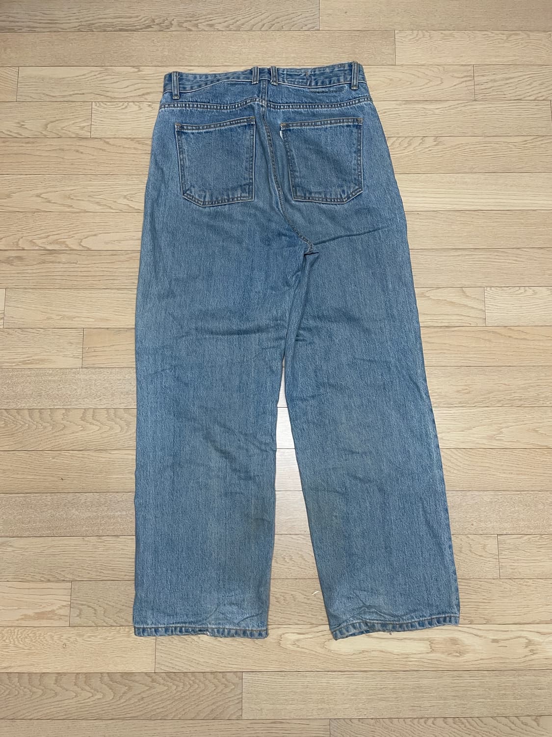 유스 와이드 데님팬츠 미디움 블루 상품이미지3