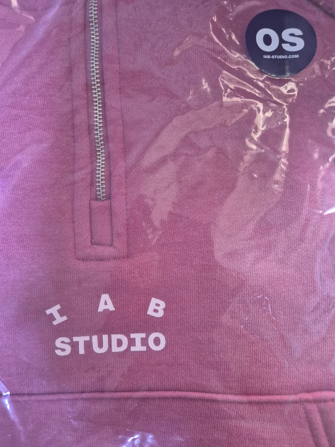 (새상품) 아이앱 스튜디오 IAB 크롭 하프 집업 핑크 상품이미지4