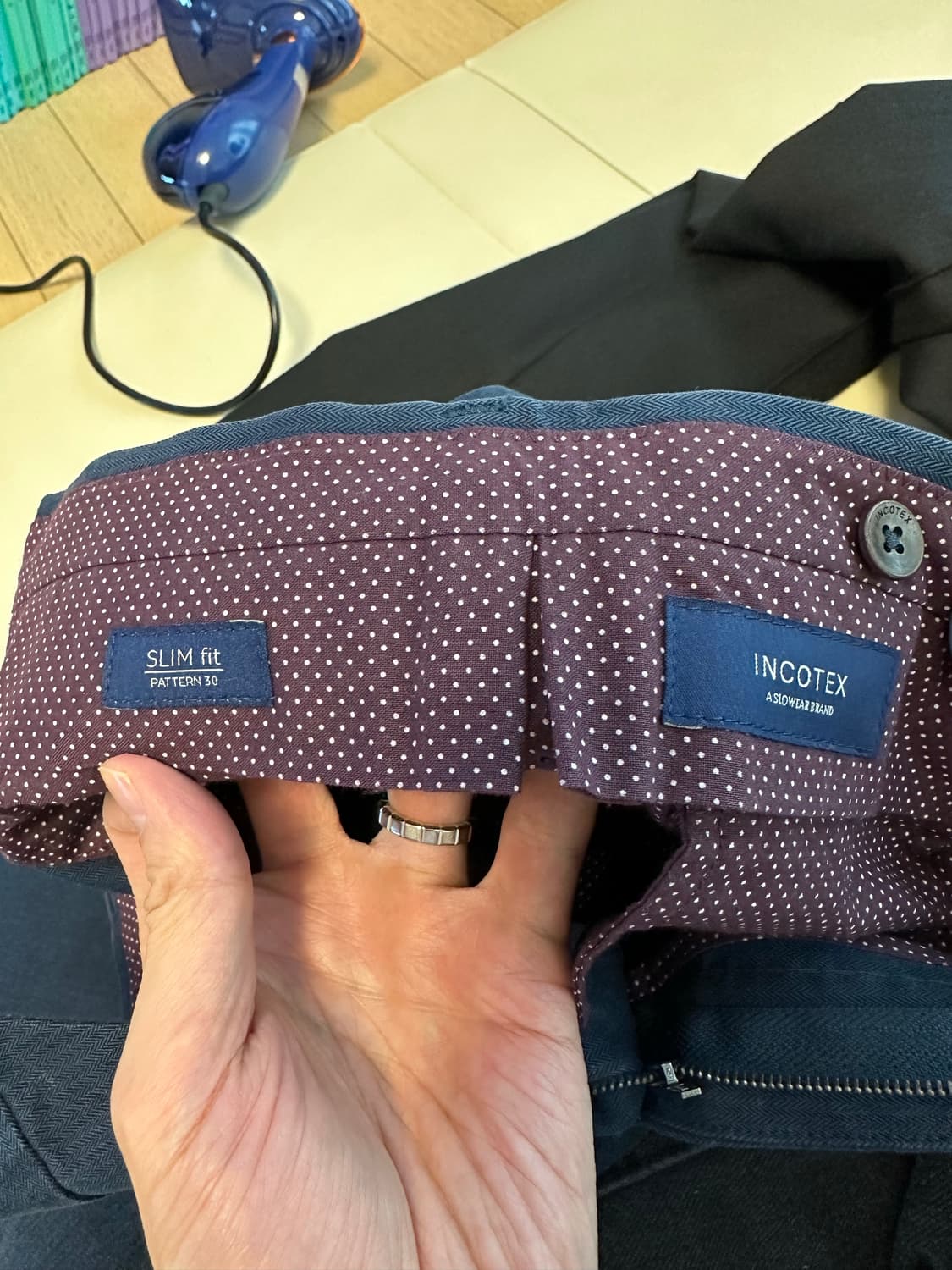 인코텍스 네이비 면 팬츠 / 44 상품이미지6