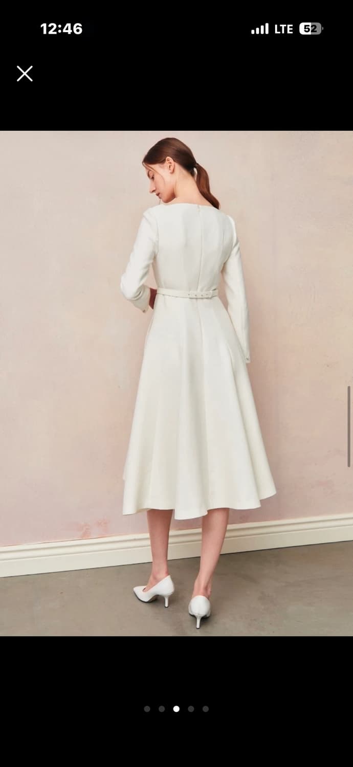 지고트 울 실크 원피스 연회장드레스 2부드레스 상품이미지3