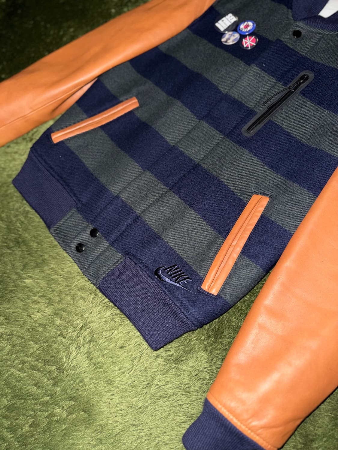 [S] 나이키 라이프 램스킨 슬리브 울 바시티 자켓 상품이미지3