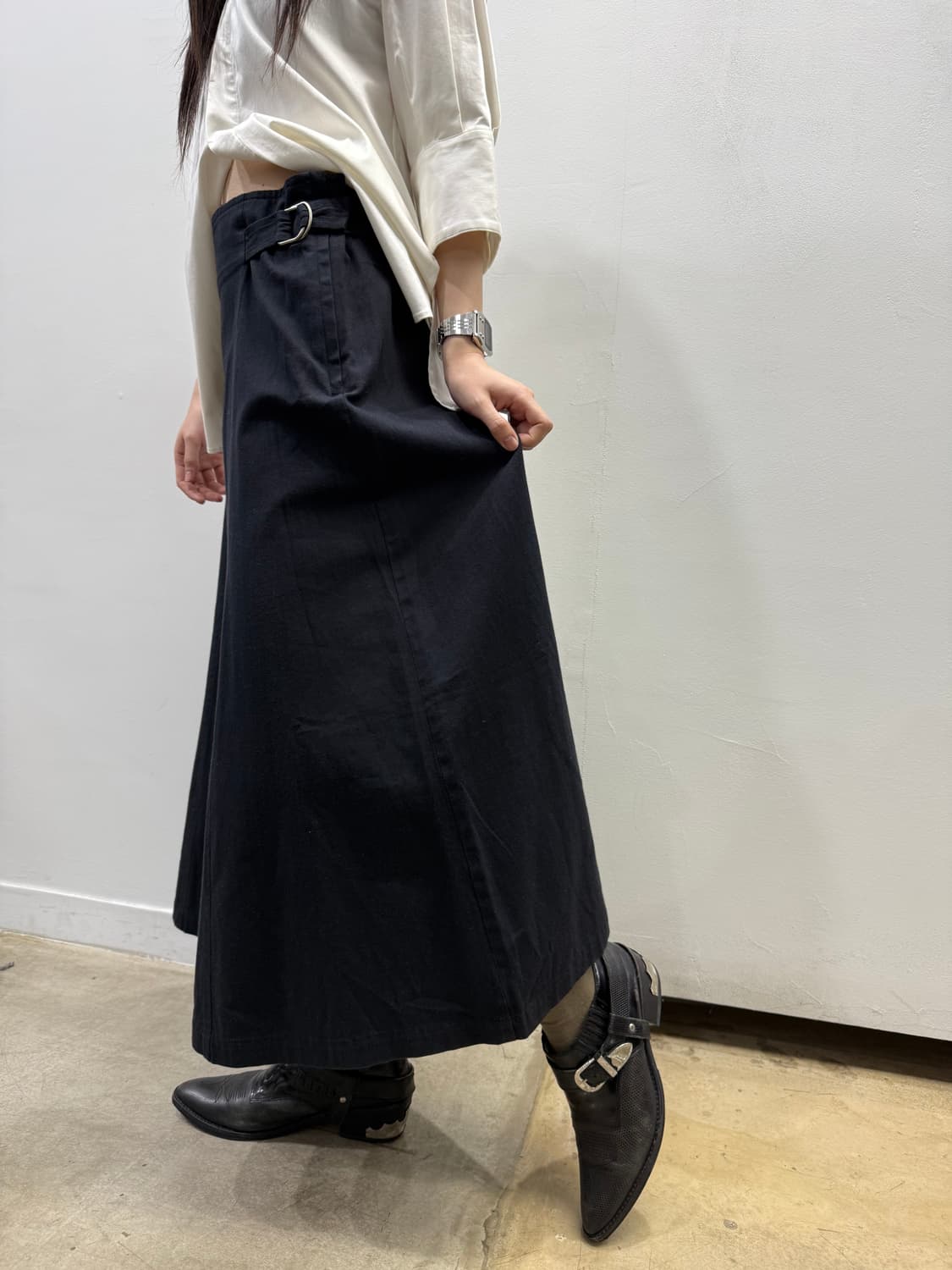 꼼데가르송 사이드 링 디테일 스트랩 스커트 상품이미지2