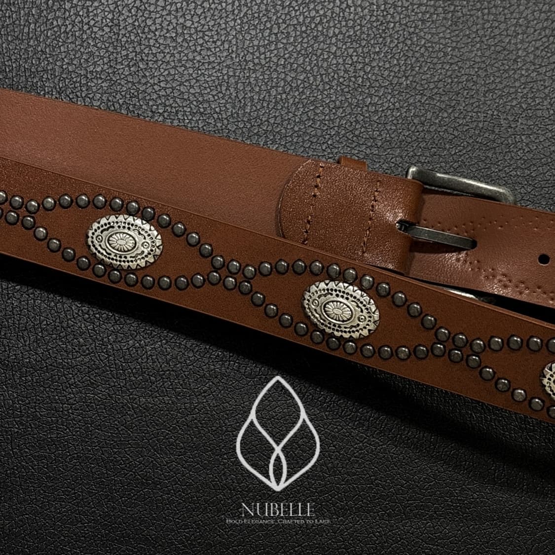 🌗 Ethnic stud belt / 에스닉 스터드 웨스턴 벨트 상품이미지7