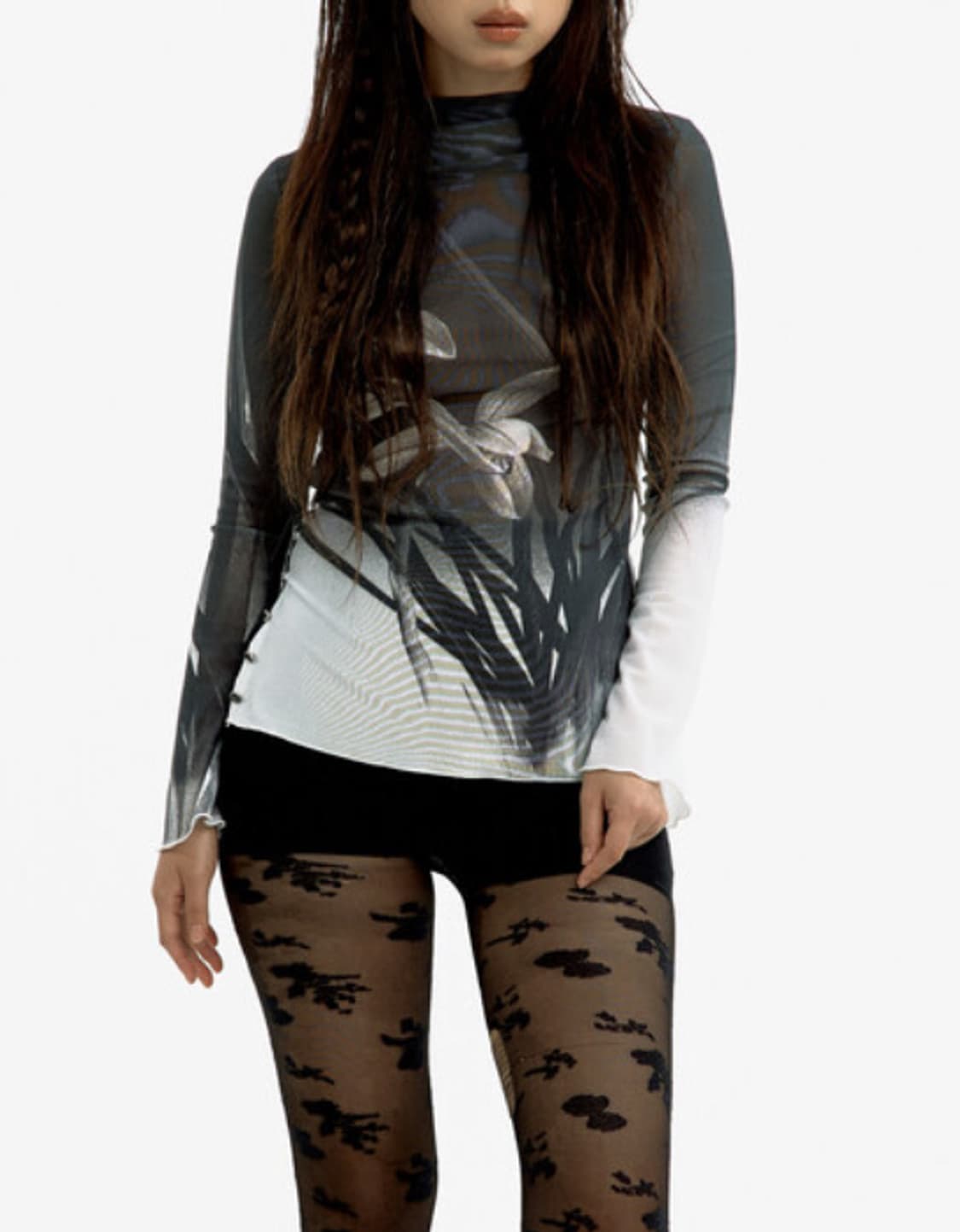 kashiko Orchid Mesh Top  상품이미지2