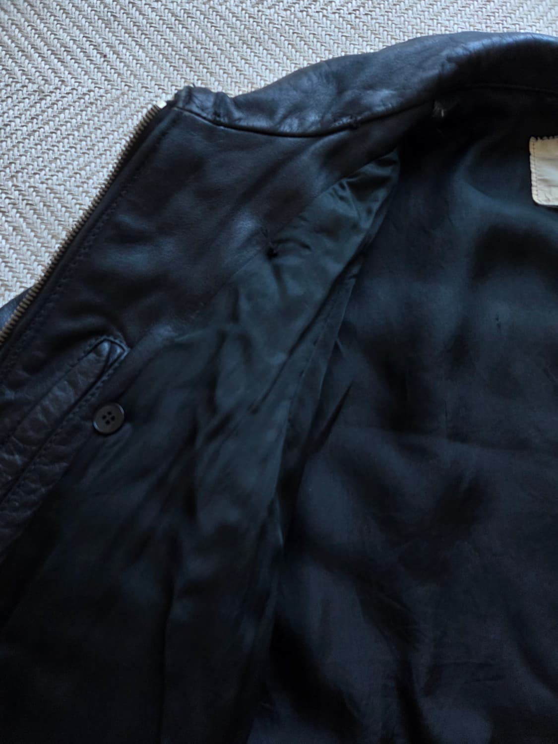 70s OG 프랑스 공군 파일럿 레더 자켓 상품이미지8