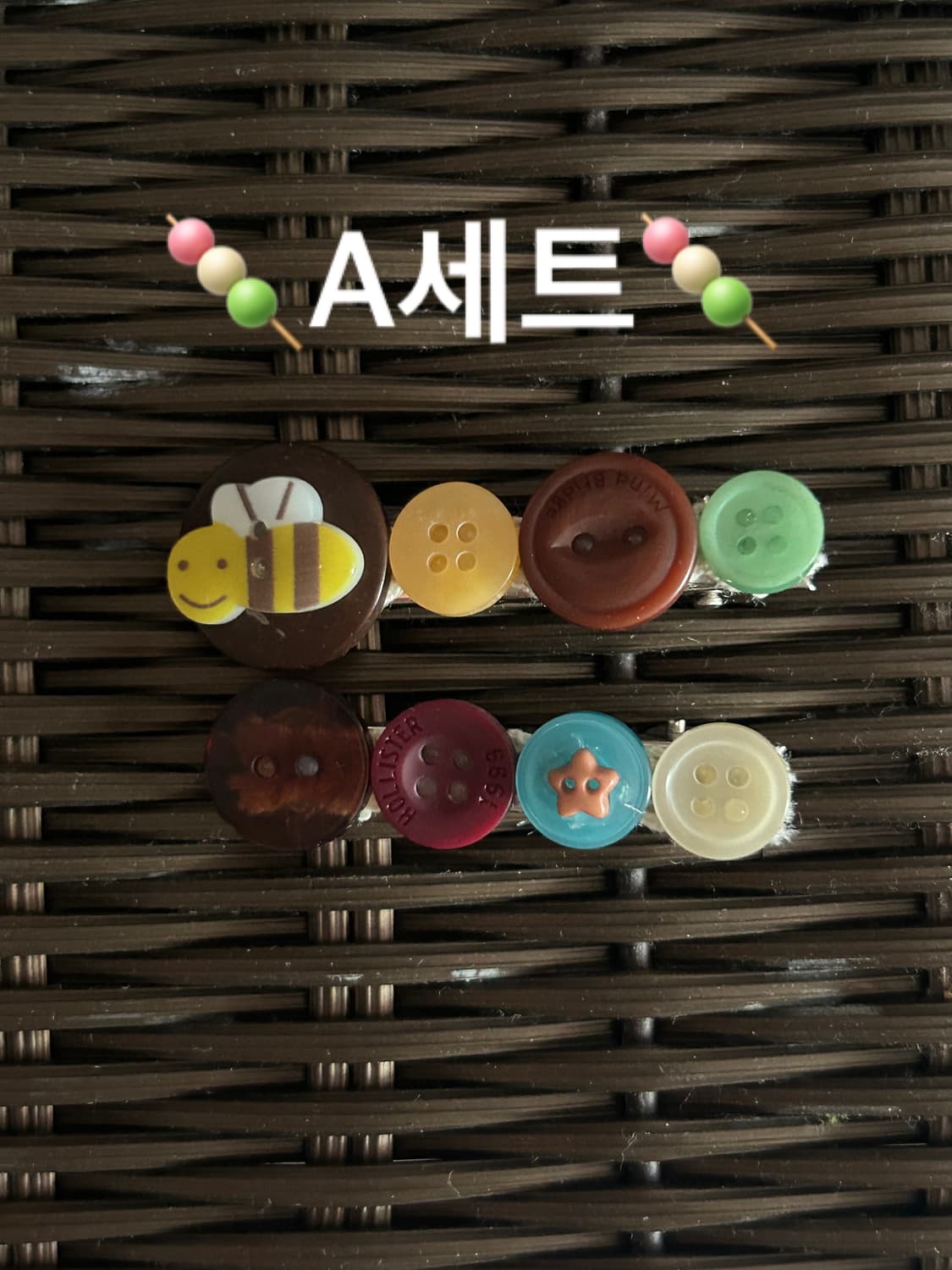 핸드메이드 단추 머리핀 상품이미지2