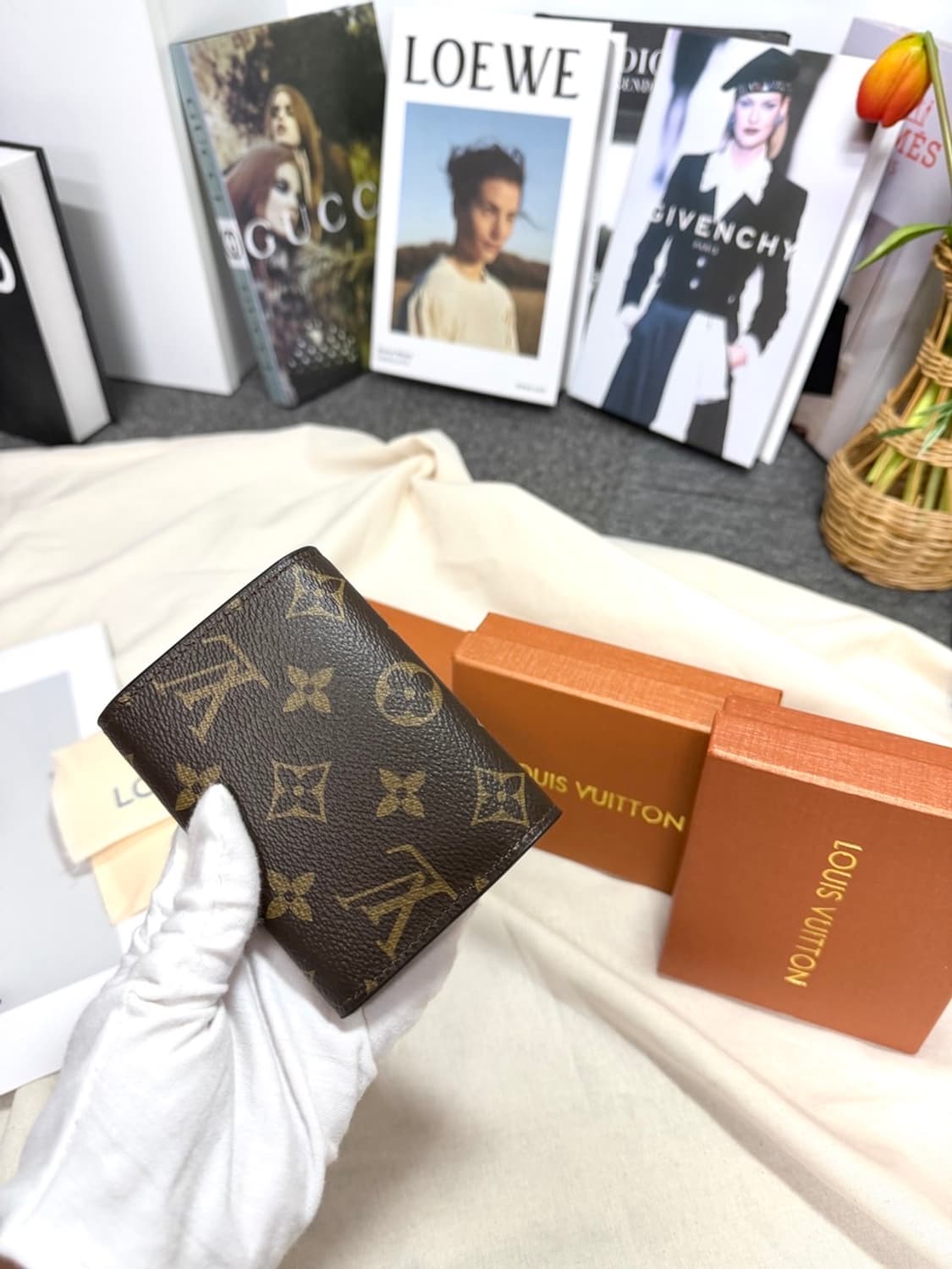 루이비통 모노그램 로잘리 코인퍼스 카드지갑 브라운 풀박스 상품이미지6
