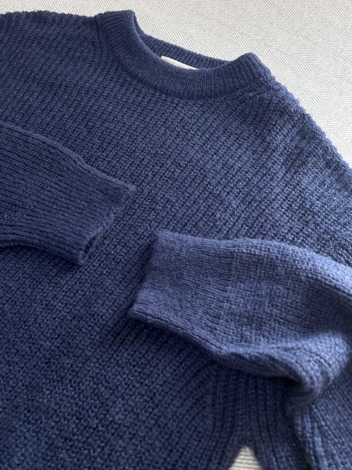 [100] 베르노 알파카 울 니트 남성 L사이즈 네이비 상품이미지6