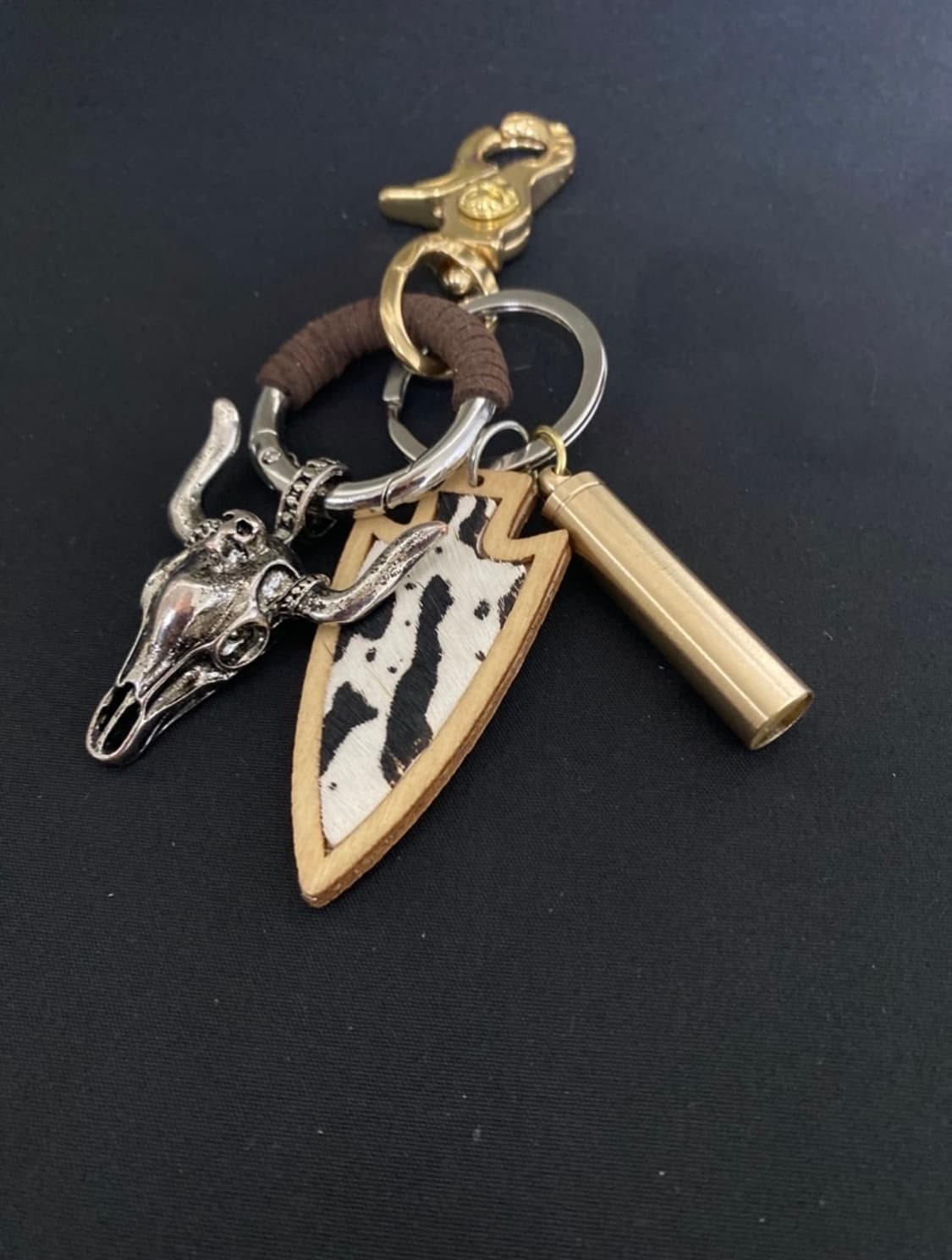 빈티지 bull skull 키링 상품이미지2