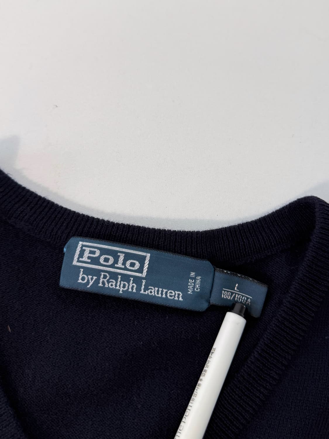 폴로 랄프로렌 루즈핏 딥네이비 울 브이넥 니트 상품이미지5