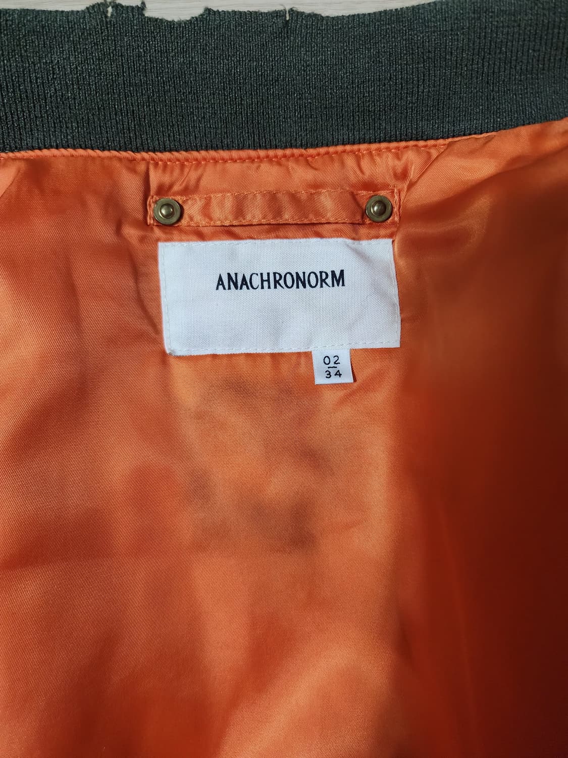 [2] 아나크로놈 더티 나일론 ma-1 올리브 상품이미지6