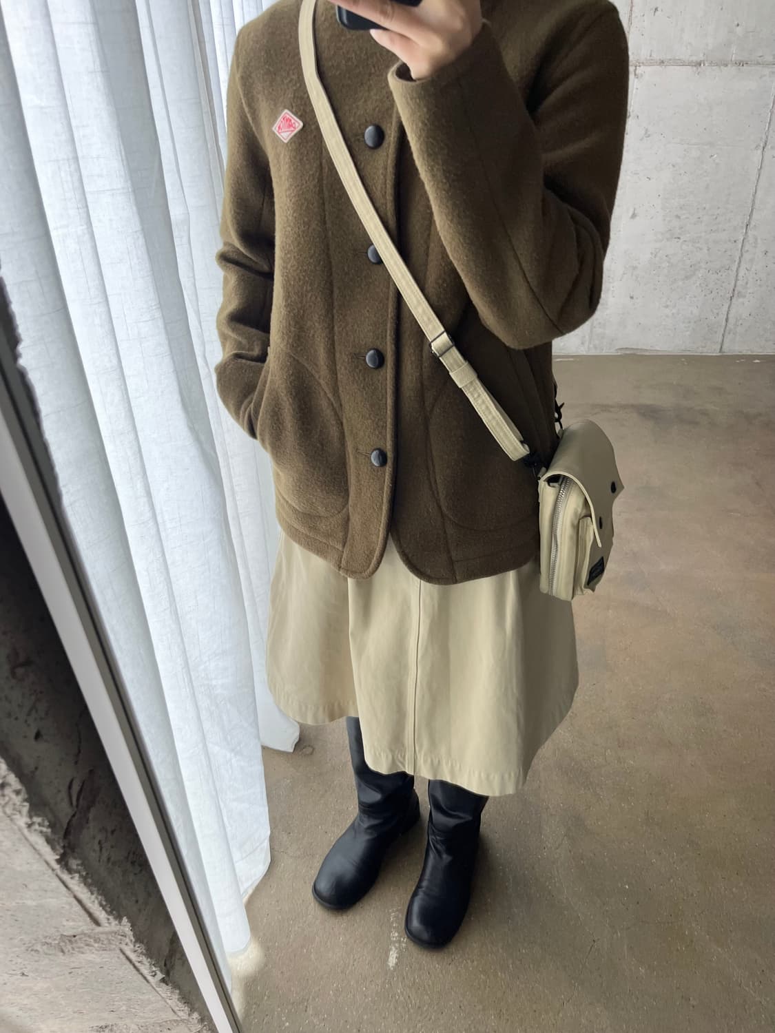 DANTON 단톤 울 숏코트 올리브 그린 38 상품이미지3