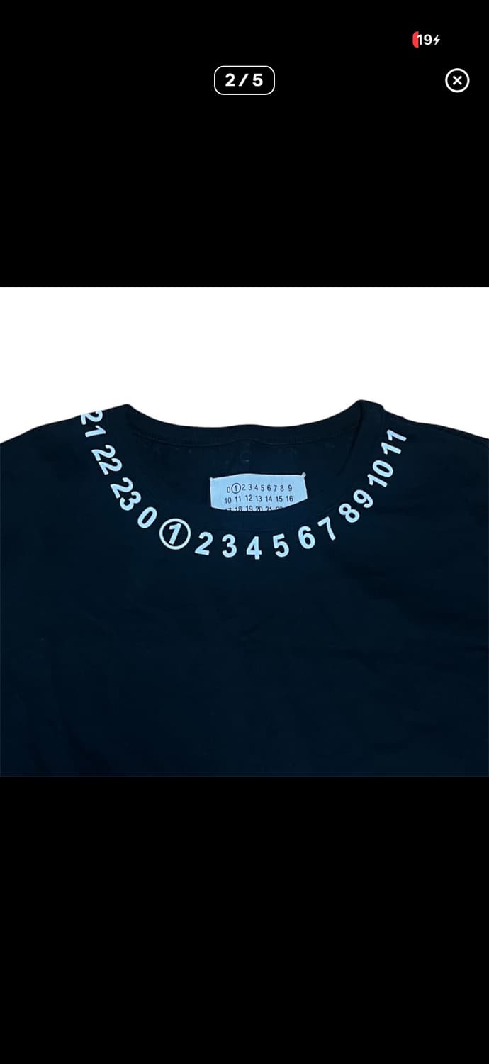 Maison Margiela 시그니처 넘버링 티셔츠 블랙 상품이미지2