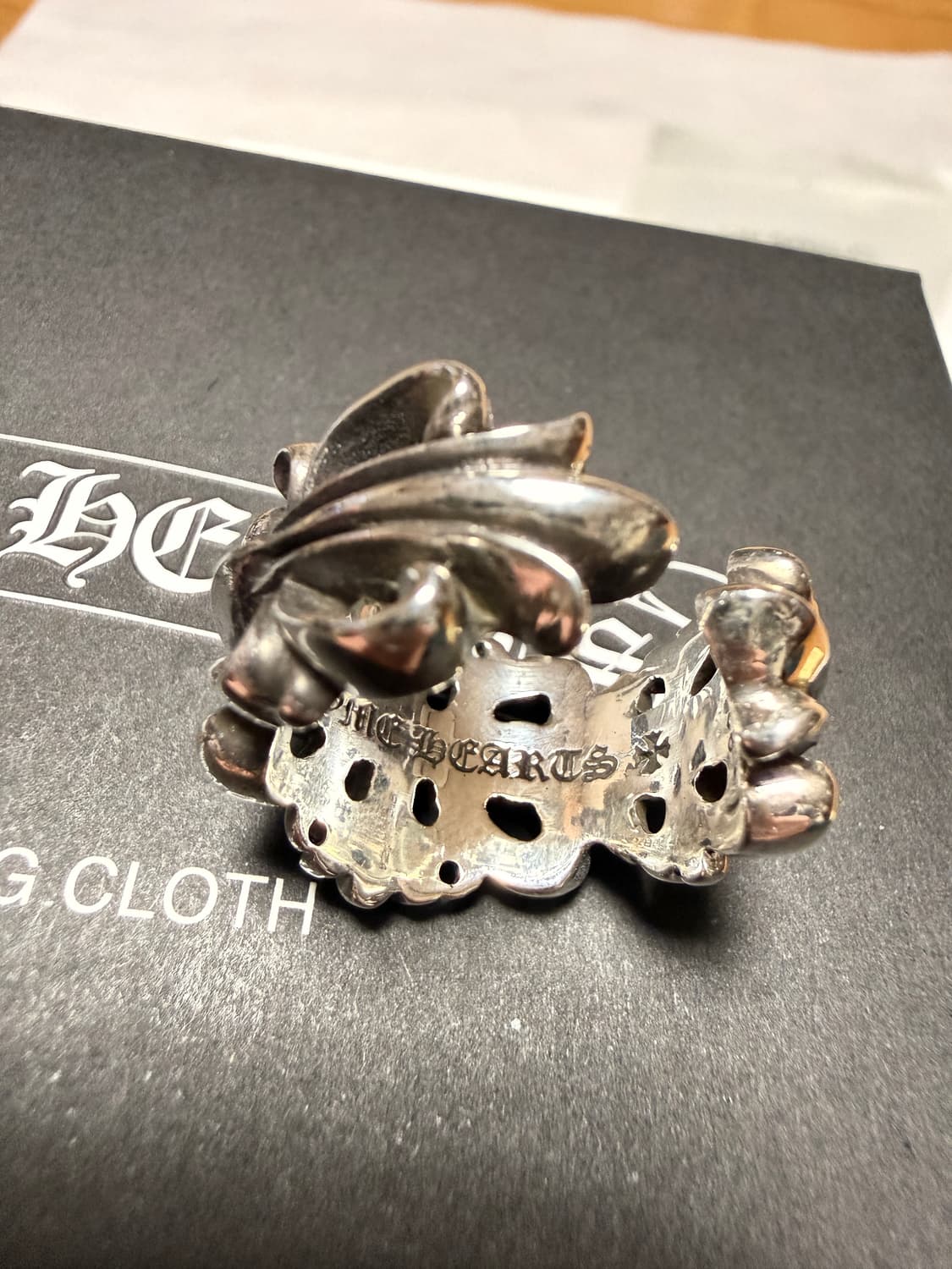 크롬하츠 더블 플로랄 링 us8 매장판 상품이미지4