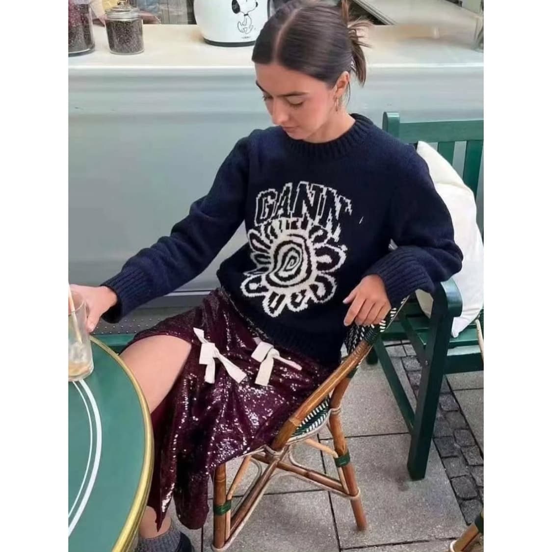 GANNI 23 로고 플라워 울 풀오버 상품이미지2