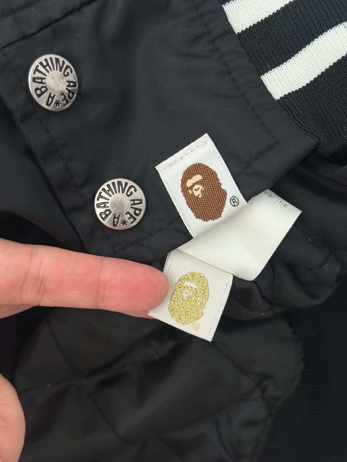 베이프 스타 빅로고 바시티 자켓  상품이미지9