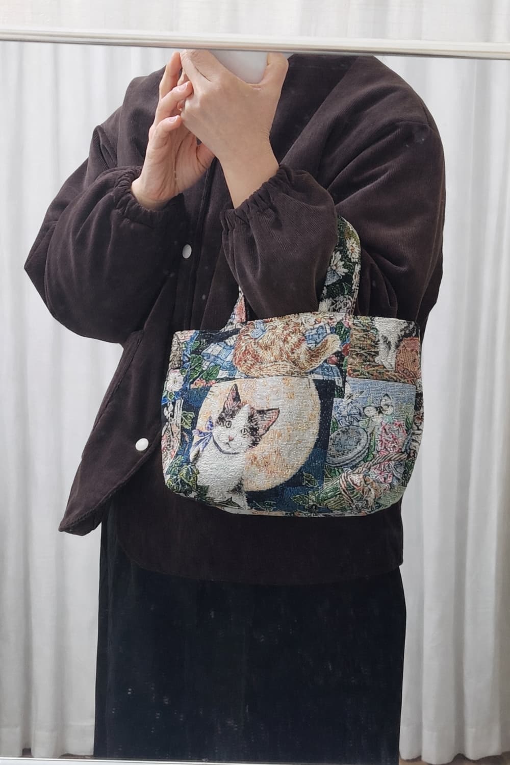 (no.2) cat 고양이 미니 토트백 상품이미지3