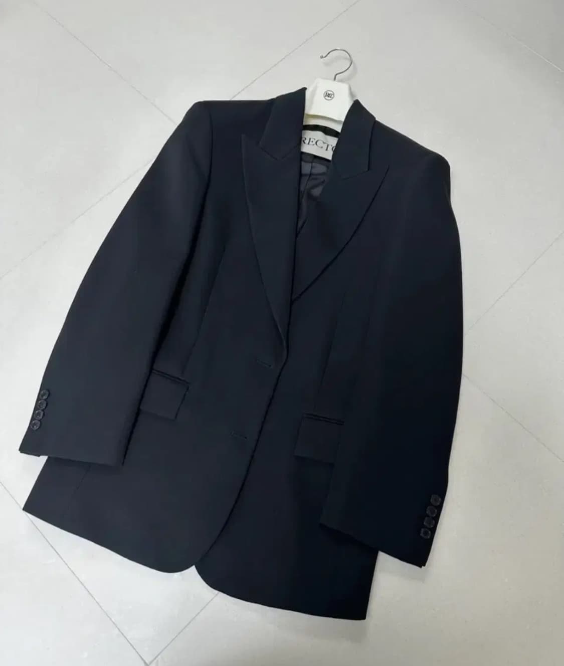 렉토 블랙 울 테일러드 자켓 S 상품이미지4