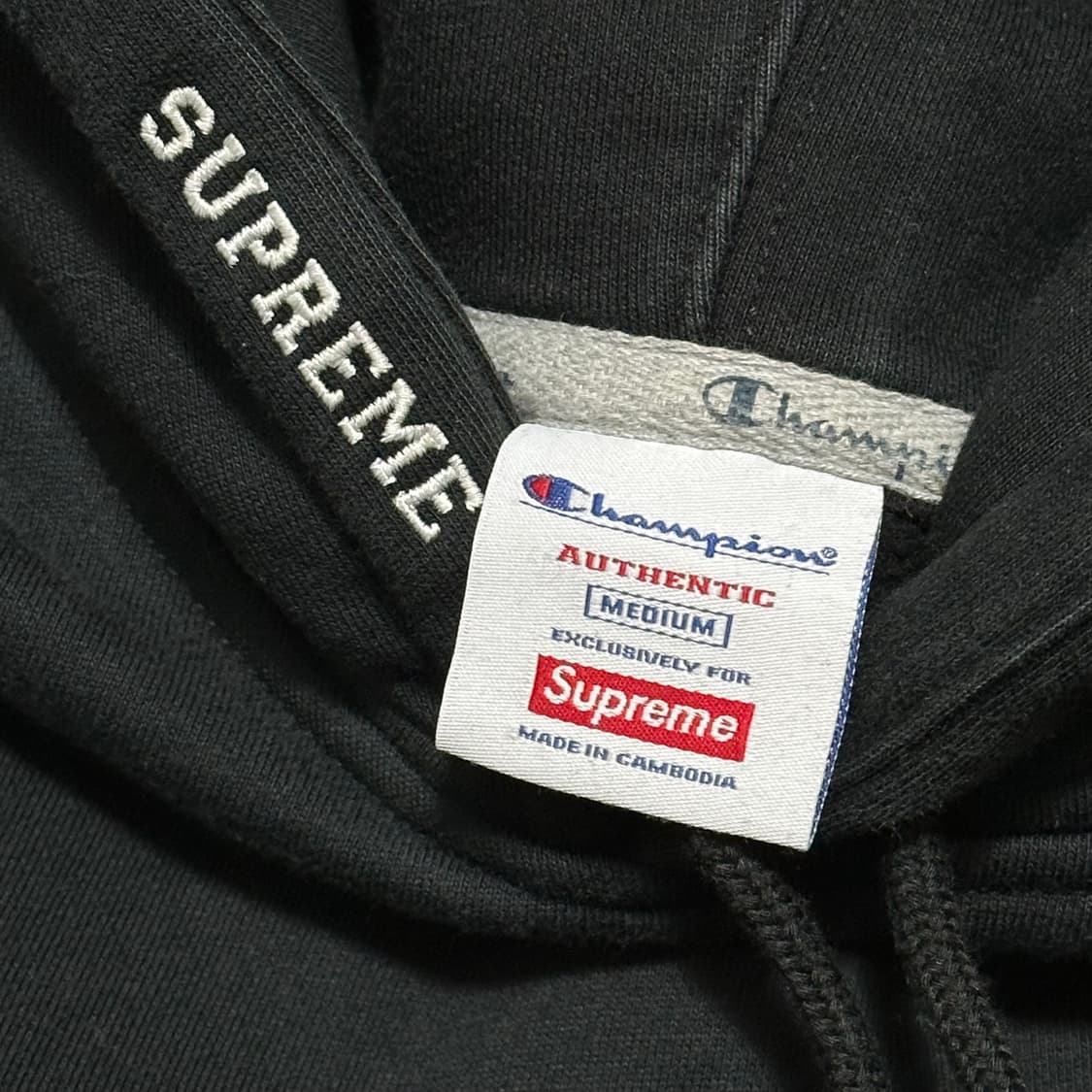 슈프림 x 챔피온 아치 스펠로고 후드티 상품이미지5