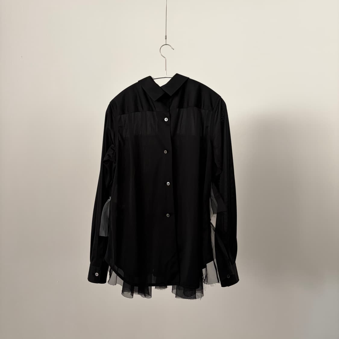 2way Tulle Layer Blouse 상품이미지4