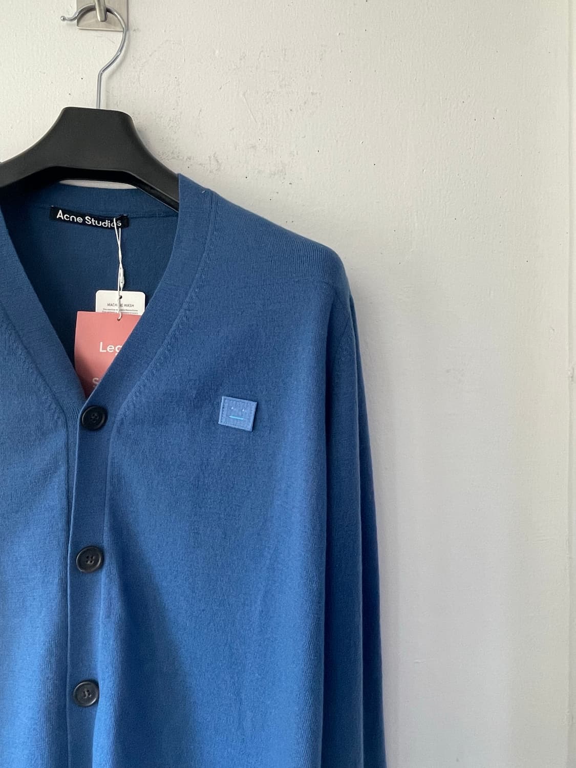 아크네 스튜디오 메리노울 페이스로고 니트 블루 새상품 상품이미지3